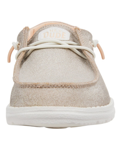 MOCASSINO HEY DUDE DONNA WENDY METALLIC SPARKLE ROSE GOLD HD.41082 7D9