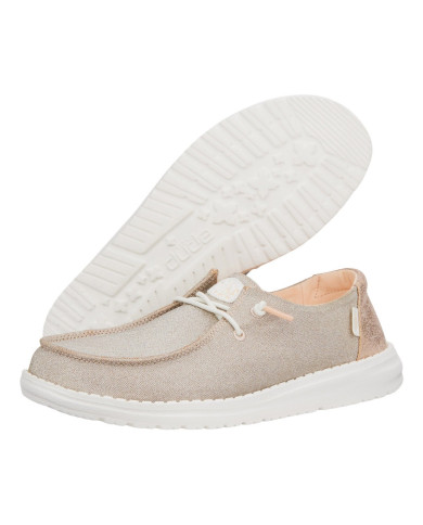 MOCASSINO HEY DUDE DONNA WENDY METALLIC SPARKLE ROSE GOLD HD.41082 7D9