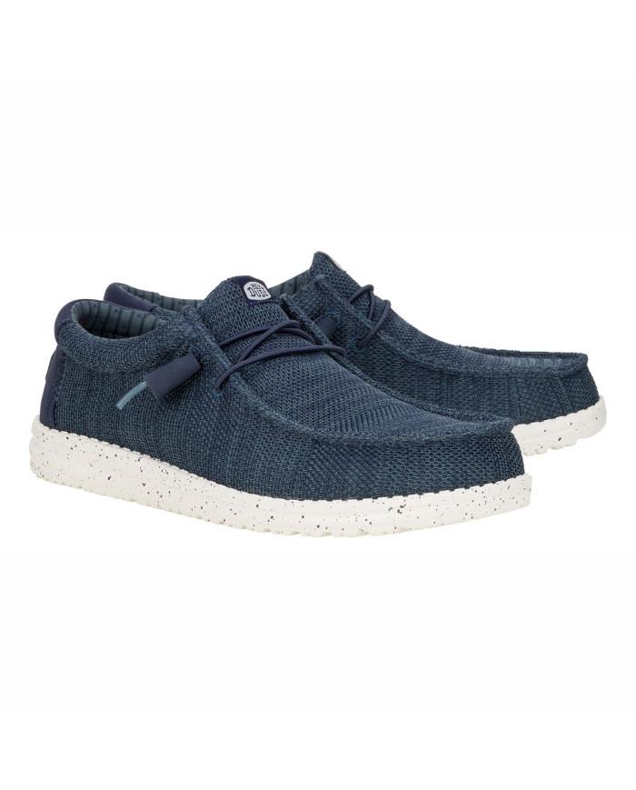 MOCASSINO HEY DUDE UOMO WALLY STRETCH SOX NAVY HD.41898 410