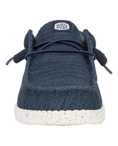 MOCASSINO HEY DUDE UOMO WALLY STRETCH SOX NAVY HD.41898 410