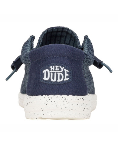 MOCASSINO HEY DUDE UOMO WALLY STRETCH SOX NAVY HD.41898 410