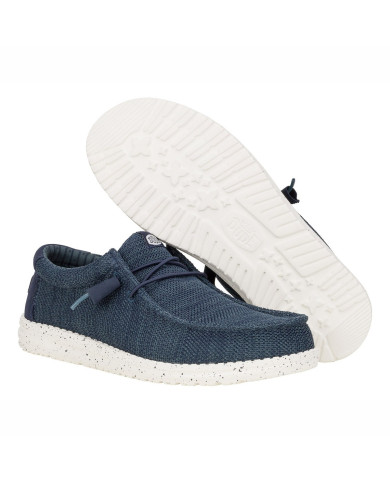 MOCASSINO HEY DUDE UOMO WALLY STRETCH SOX NAVY HD.41898 410