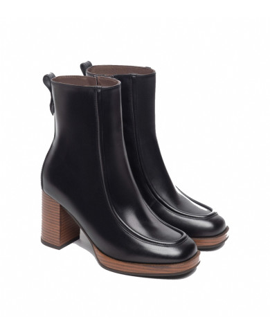 TRONCHETTI NEROGIARDINI DONNA IN PELLE NERO 8CM I308193D/100