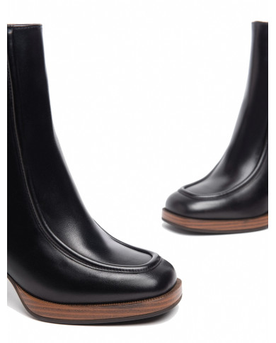 TRONCHETTI NEROGIARDINI DONNA IN PELLE NERO 8CM I308193D/100