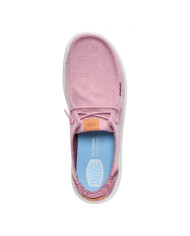 MOCASSINO HEY DUDE DONNA  WENDY RISE CHAMBRAY GRID ROSE PURPLE HD.45274 5CG