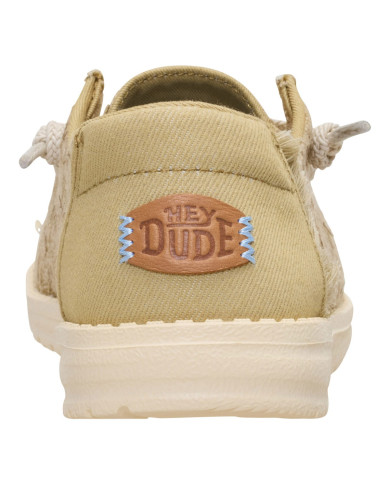 MOCASSINO HEY DUDE DONNA  WENDY SEQUIN LACE OLIVE GREY HD.45478 3VM