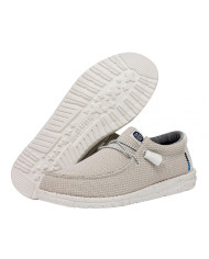 MOCASSINO HEY DUDE UOMO WALLY SPORT MESH M WHITE GRAY HD.40403/100