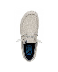 MOCASSINO HEY DUDE UOMO WALLY SPORT MESH M WHITE GRAY HD.40403/100