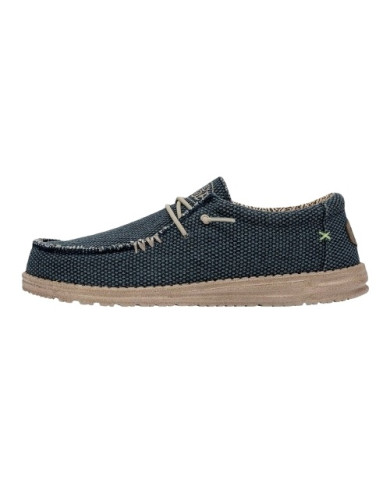 MOCASSINO HEY DUDE UOMO WALLY BRAIDED BLUE NIGHT SLIP-ON HD.40003 4NM