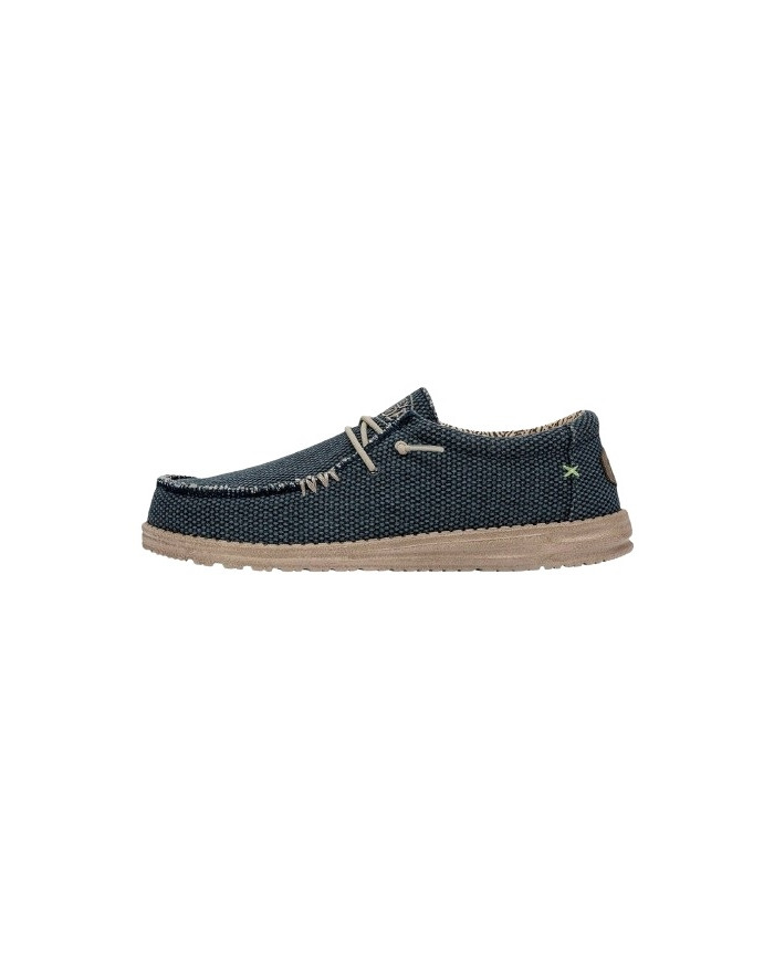 MOCASSINO HEY DUDE UOMO WALLY BRAIDED BLUE NIGHT SLIP-ON HD.40003 4NM