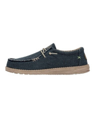 MOCASSINO HEY DUDE UOMO WALLY BRAIDED BLUE NIGHT SLIP-ON HD.40003 4NM