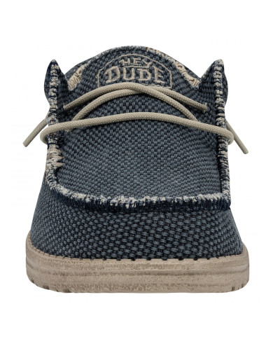 MOCASSINO HEY DUDE UOMO WALLY BRAIDED BLUE NIGHT SLIP-ON HD.40003 4NM