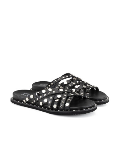 SANDALO CULT DONNA ROSHELLE 4275 SANDAL W LEATHER BLACK/SILVER STUDS CLW427503