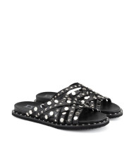SANDALO CULT DONNA ROSHELLE 4275 SANDAL W LEATHER BLACK/SILVER STUDS CLW427503
