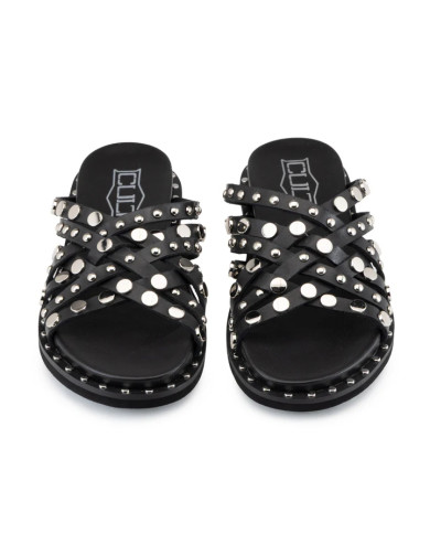 SANDALO CULT DONNA ROSHELLE 4275 SANDAL W LEATHER BLACK/SILVER STUDS CLW427503