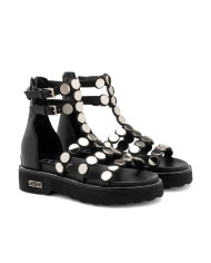 SANDALO CULT DONNA ZIGGY 4771 SANDAL W LEATHER BLACK/STUDS CLW477100