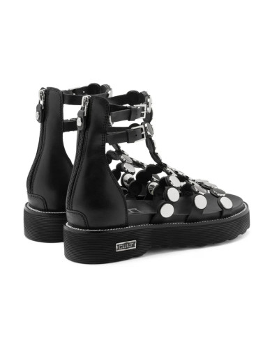 SANDALO CULT DONNA ZIGGY 4771 SANDAL W LEATHER BLACK/STUDS CLW477100