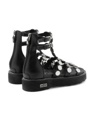 SANDALO CULT DONNA ZIGGY 4771 SANDAL W LEATHER BLACK/STUDS CLW477100