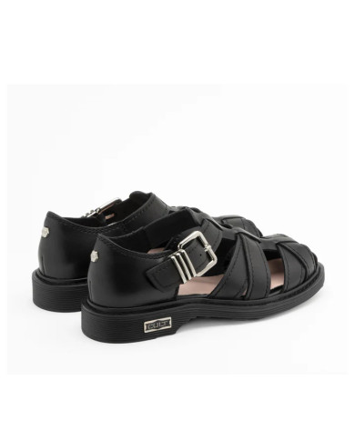 SANDALO CULT DONNA SABBATH 4711 LOW W LEATHER BLACK CLW471100