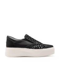 SNEAKERS CULT DONNA PERRY 4677 SLIP ON W WEAV.VEG.LEAT/LEAT. BLACK CLW467700