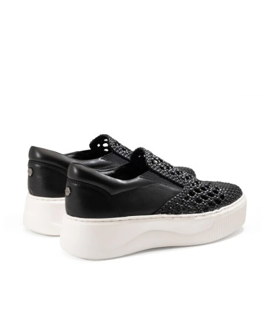 SNEAKERS CULT DONNA PERRY 4677 SLIP ON W WEAV.VEG.LEAT/LEAT. BLACK CLW467700