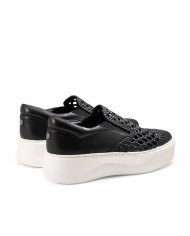 SNEAKERS CULT DONNA PERRY 4677 SLIP ON W WEAV.VEG.LEAT/LEAT. BLACK CLW467700