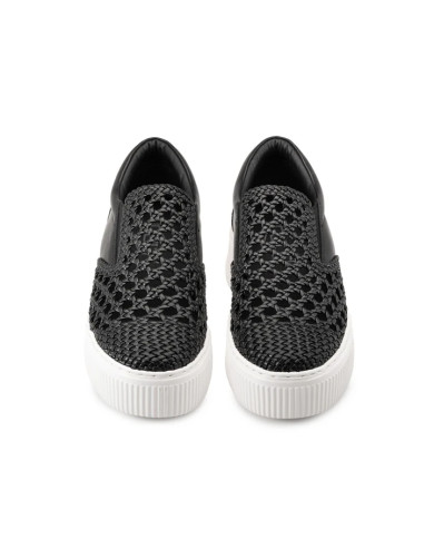 SNEAKERS CULT DONNA PERRY 4677 SLIP ON W WEAV.VEG.LEAT/LEAT. BLACK CLW467700