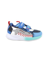 SNEAKERS PRIMIGI BAMBINO NAPPA PU BIANCO-ROYAL 7966700