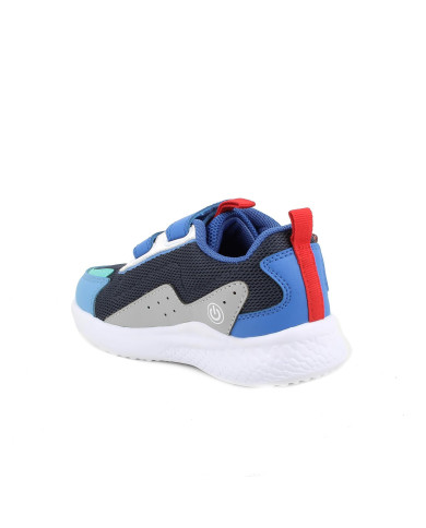 SNEAKERS PRIMIGI BAMBINO NAPPA PU BIANCO-ROYAL 7966700