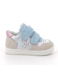 SNEAKERS PRIMIGI PRIMI PASSI BAMBINA  SCAMOS/SI.BOTT. CERUL-JUTA/CANG TG: 25-26 7855033/B