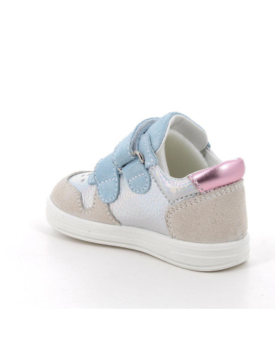 SNEAKERS PRIMIGI PRIMI PASSI BAMBINA  SCAMOS/SI.BOTT. CERUL-JUTA/CANG TG: 25-26 7855033/B