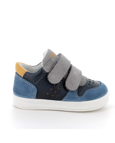SNEAKERS PRIMIGI PRIMI PASSI BAMBINO SCAMOS/S.NAP.BO GRIG-JEANS/NAVY TG 25-26 7855011/B