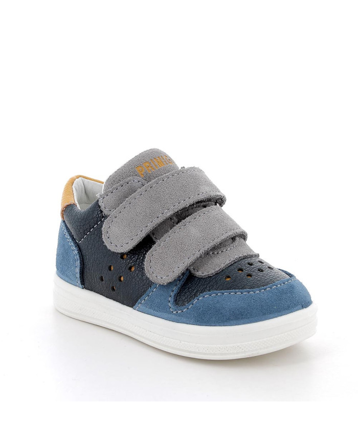 SNEAKERS PRIMIGI PRIMI PASSI BAMBINO SCAMOS/S.NAP.BO GRIG-JEANS/NAVY TG 25-26 7855011/B