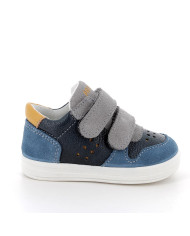 SNEAKERS PRIMIGI BAMBINO PRIMI PASSI SCAMOS/S.NAP.BO GRIG-JEANS/NAVY TG:19-24 7855011/A