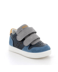 SNEAKERS PRIMIGI BAMBINO PRIMI PASSI SCAMOS/S.NAP.BO GRIG-JEANS/NAVY TG:19-24 7855011/A