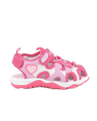SANDALO PRIMIGI BAMBINA T.RETE/NAPPA PU BCO/ROSA-FUXIA 7969011 