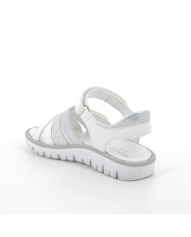 SANDALO PRIMIGI BAMBINA SI.NAPPA/SI.DUB BIANCO/ARGENTO TG:31-35 7891022/B