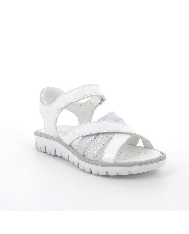 SANDALO SI.NAPPA/SI.DUB BIANCO/ARGENTO TG:27-30 7891022/A