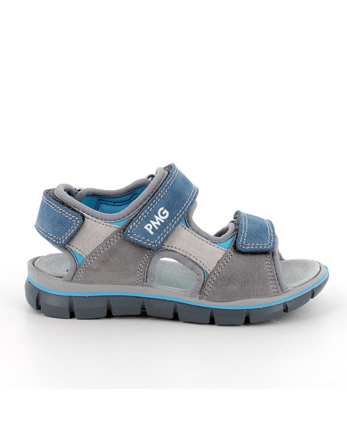 SANDALO PRIMIGI BAMBINO SCAMOSCIATO  GRIG-JEANS-PERL TG:36-39 7895222/C
