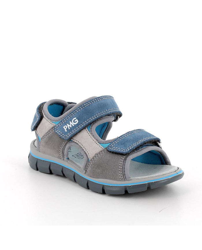 SANDALO PRIMIGI BAMBINO SCAMOSCIATO GRIG-JEANS-PERL TG:31-35 7895222/B