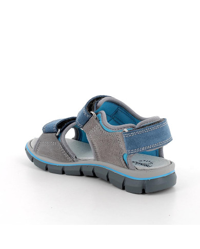 SANDALO PRIMIGI BAMBINO SCAMOSCIATO GRIG-JEANS-PERL TG:31-35 7895222/B