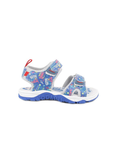 SANDALO  PRIMIGI BAMBINO NAP.PU FUMETTO  ROYAL MULTICOLOR 7968811