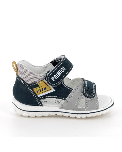 SANDALO PRIMIGI BAMBINO PRIMI PASSI NABUK/S.SCAMOSC AZZURRO/GREY 7865000