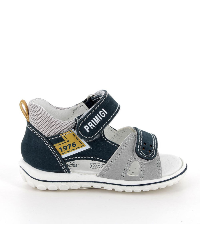 SANDALO PRIMIGI BAMBINO PRIMI PASSI NABUK/S.SCAMOSC AZZURRO/GREY 7865000