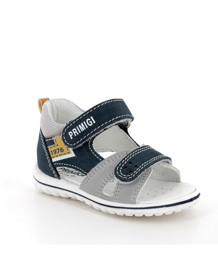 SANDALO PRIMIGI BAMBINO PRIMI PASSI NABUK/S.SCAMOSC AZZURRO/GREY 7865000