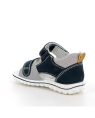 SANDALO PRIMIGI BAMBINO PRIMI PASSI NABUK/S.SCAMOSC AZZURRO/GREY 7865000
