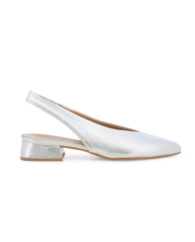 DECOLLETE' MELLUSO DONNA WASH ARGENTO CON TACCO BASSO D156Q ARGENTO