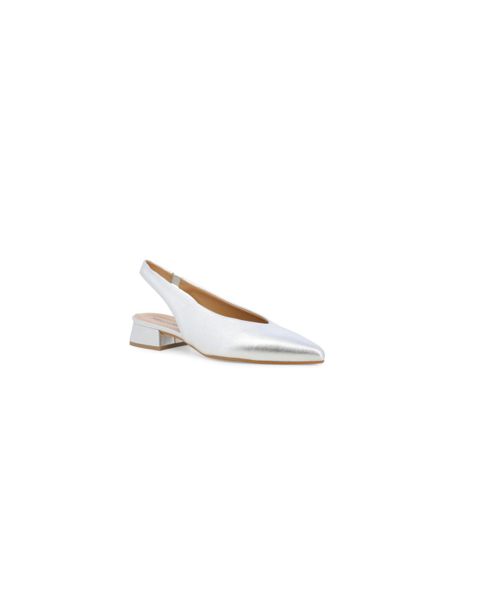 DECOLLETE' MELLUSO DONNA WASH ARGENTO CON TACCO BASSO D156Q ARGENTO