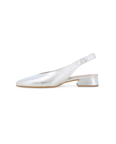 DECOLLETE' MELLUSO DONNA WASH ARGENTO CON TACCO BASSO D156Q ARGENTO