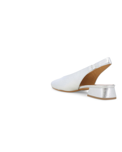 DECOLLETE' MELLUSO DONNA WASH ARGENTO CON TACCO BASSO D156Q ARGENTO